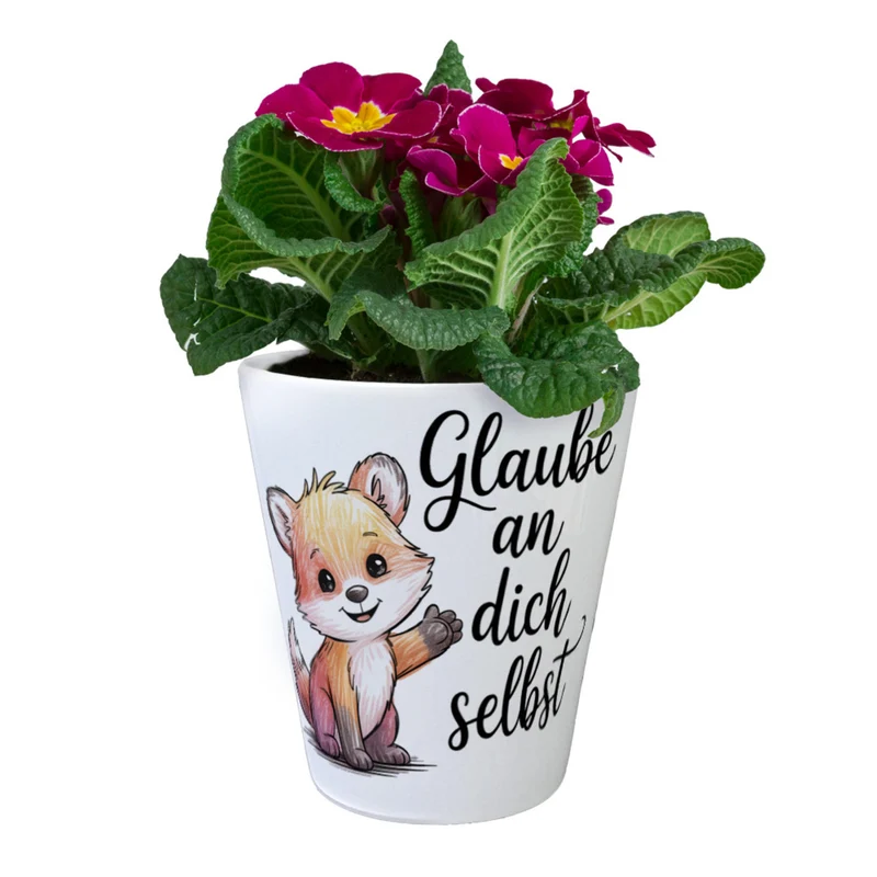 kleiner Fuchs Glaube an dich selbst Blumentopf