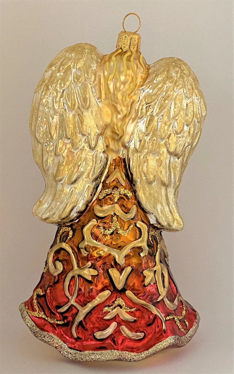 Engel mit Christbaum und Laterne