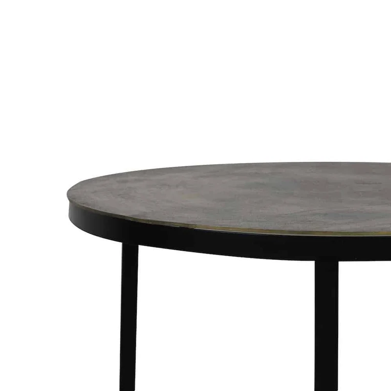 Couchtisch 2er-Set 'TRELO' antik bronze-schwarz