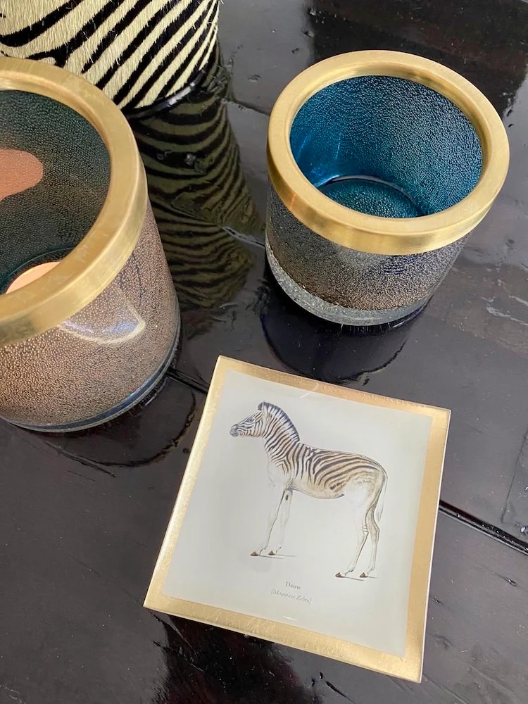 Dekoschale Glasteller LOVE PLATES ZEBRA ø10 cm
