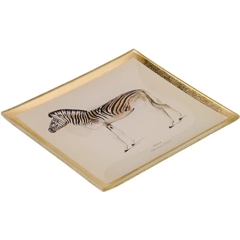 Dekoschale Glasteller LOVE PLATES ZEBRA ø10 cm