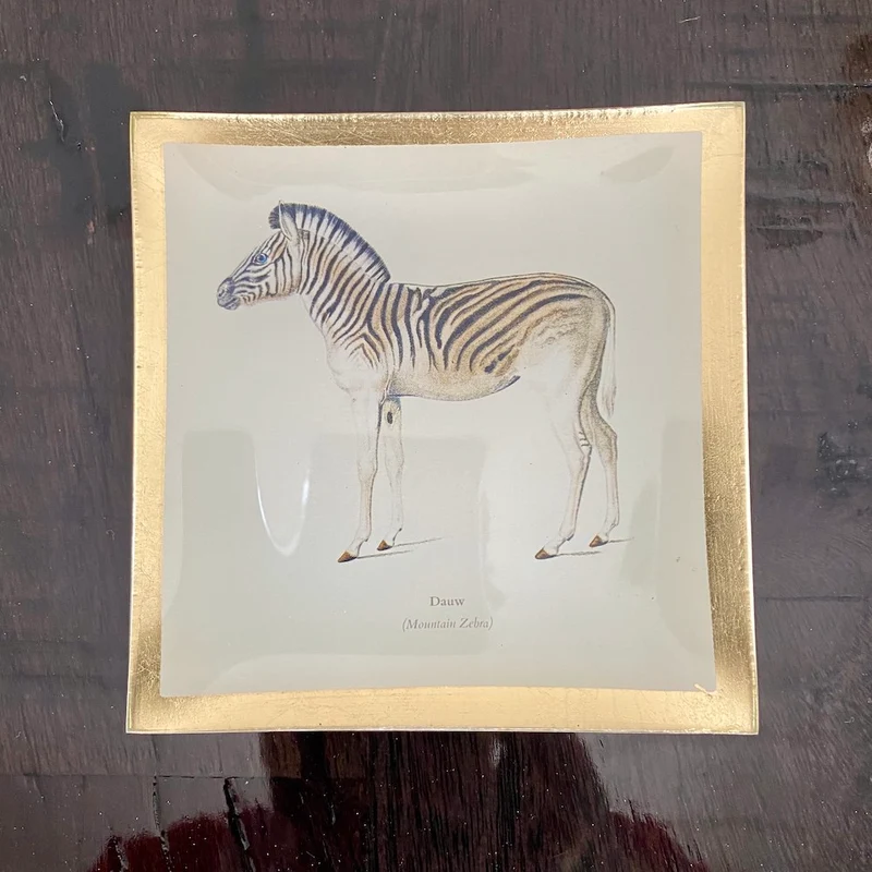 Dekoschale Glasteller LOVE PLATES ZEBRA ø10 cm