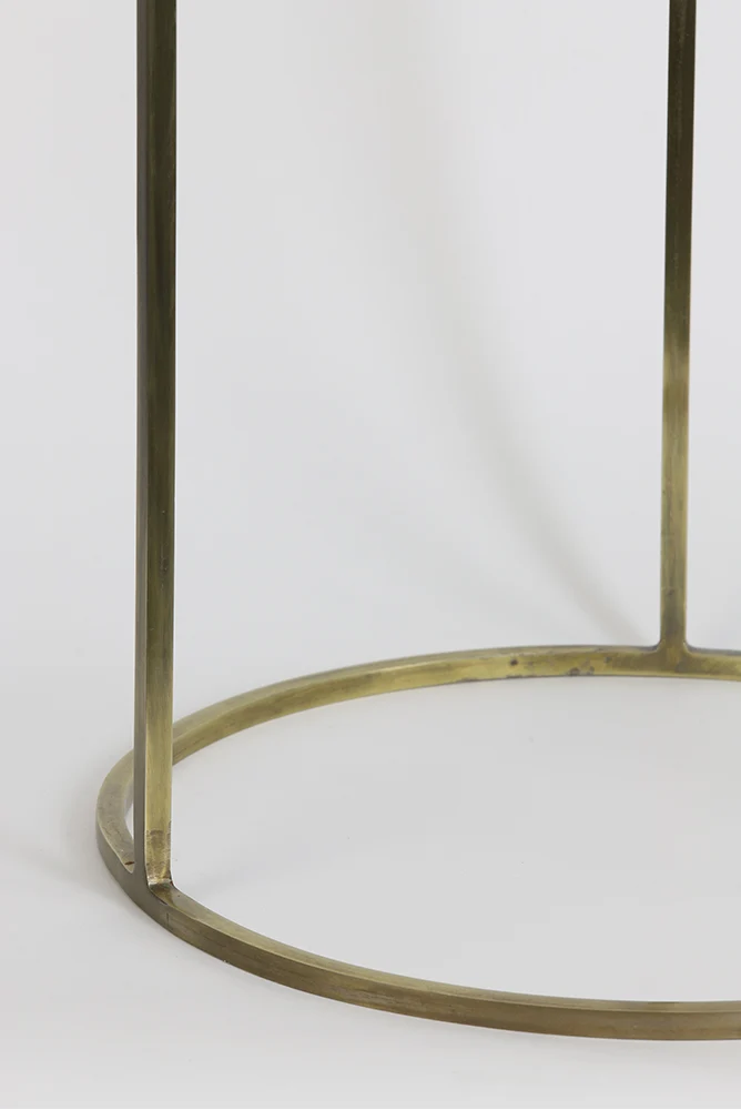 Säulen RICARDO weiß Marmor + antik bronze 2er Set