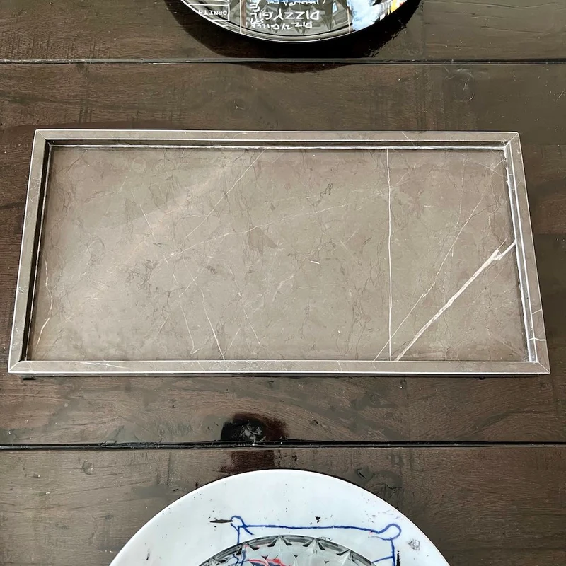 Tablett STONE Marmor grau- 40x20x2cm