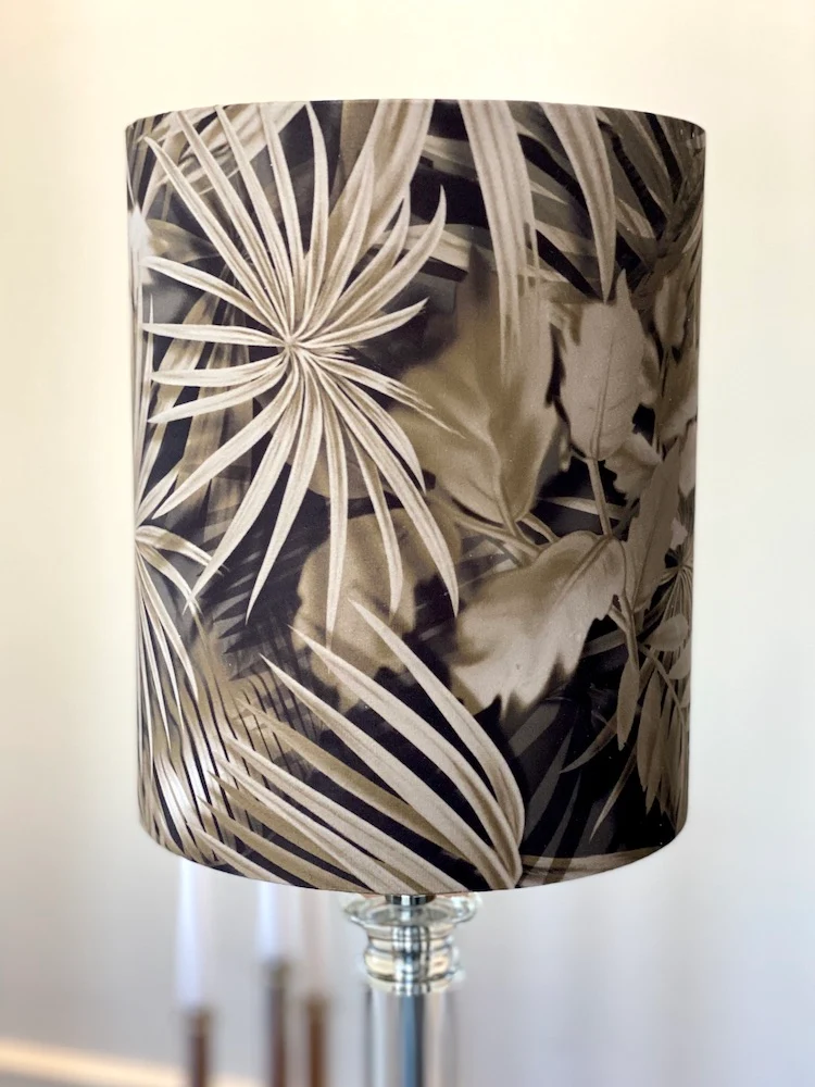 Tischlampe BORAVAN Glas-Velours 60 cm
