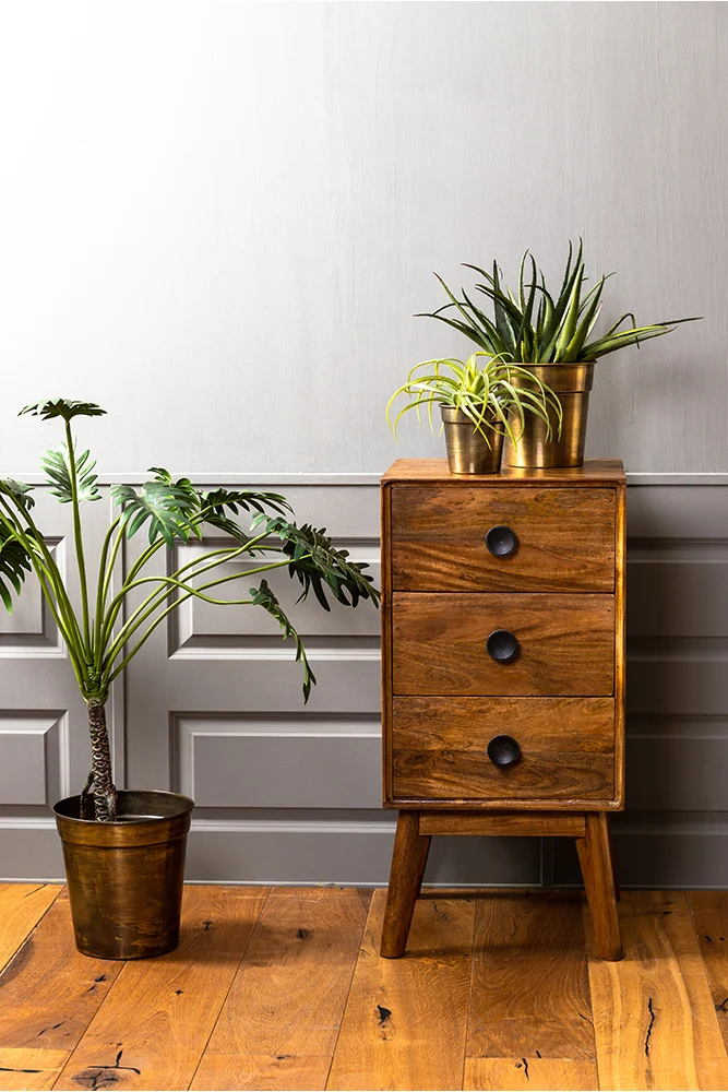 Nachtkommode ESPITA Holz Öl braun