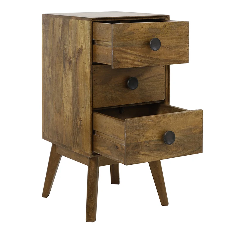Nachtkommode ESPITA Holz Öl braun