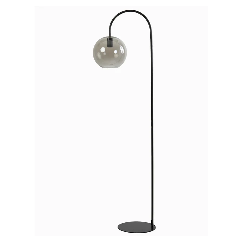 Stehleuchte SUBAR 45x28x158cm matt schwarz-grau Rauchglas