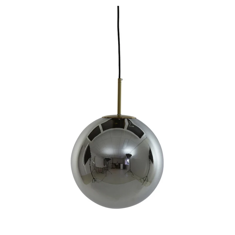 Hängeleuchte MEDINA antik bronze-schwarz Ø40cm Rauchglas