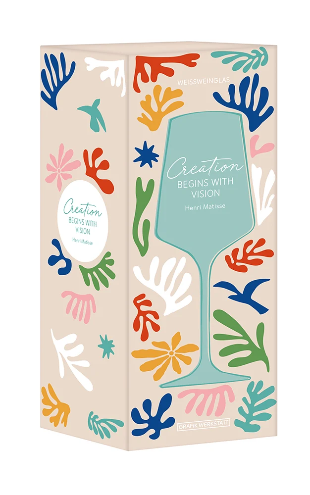 Grafik Werkstatt Weinglas Weißwein Genuss & Design Henri Matisse