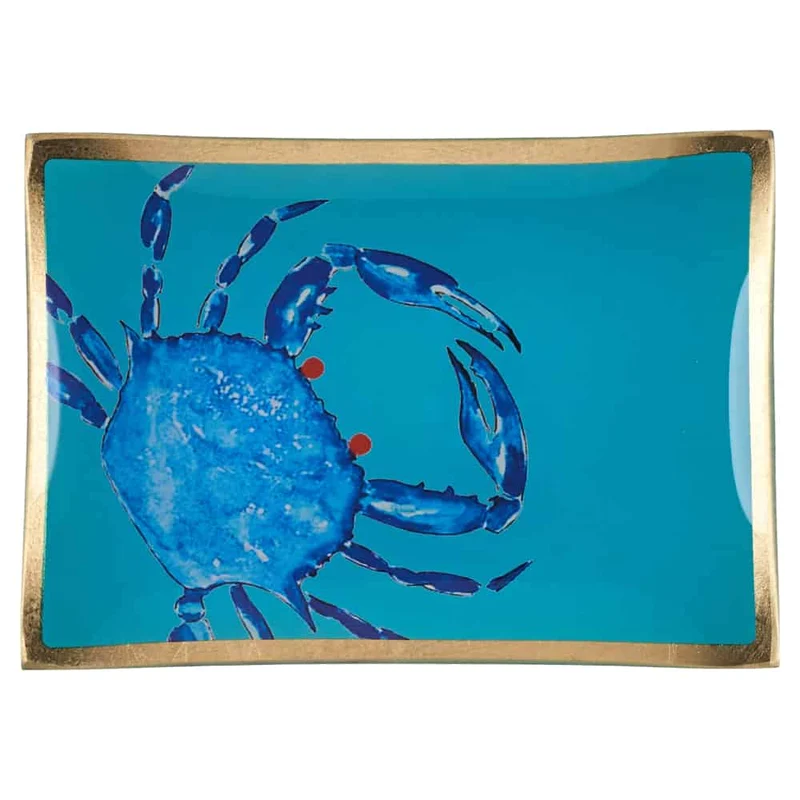 Dekoschale Glasteller LOVE PLATES Cote D´Azur, KRABBE
