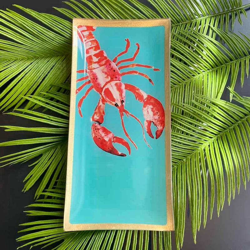 Dekoschale Glasteller LOVE PLATES Cote D´Azur, HUMMER