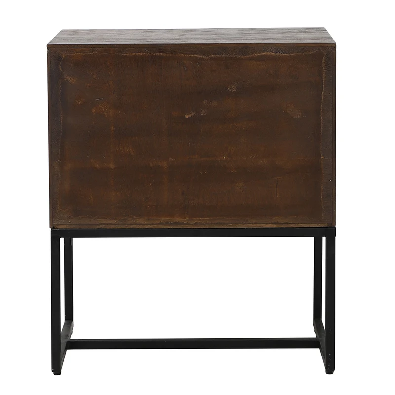 Nachtkommode MEAVE Holz dunkel braun
