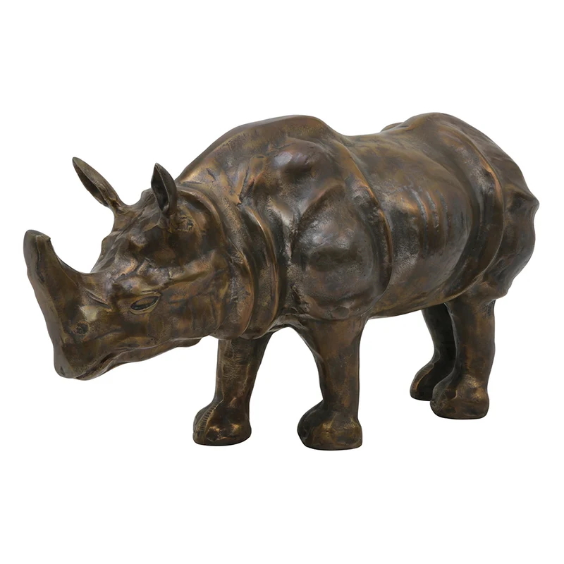 Deko-Figur RHINO in antik bronze