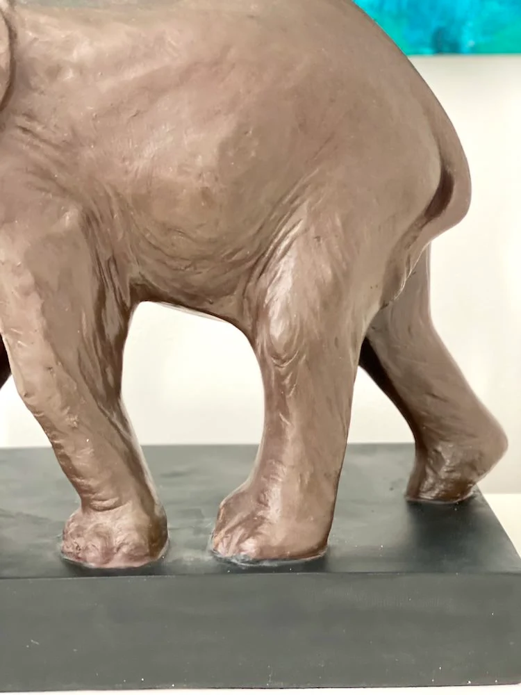 Deko-Figur ELEPHANT in antik braun
