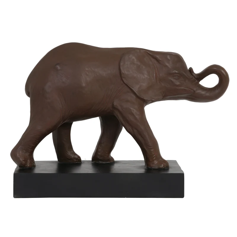 Deko-Figur ELEPHANT in antik braun