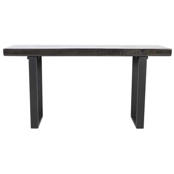 Konsolentisch MAYEN recyclet Holz - glänzend schwarz 160x44x82 cm
