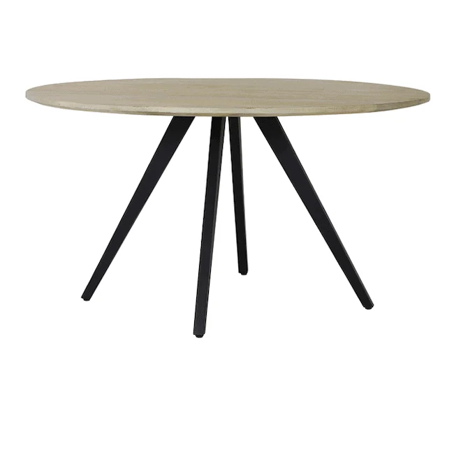 Esstisch MAGNIFERA Mango Holz - schwarz Ø120x78 cm