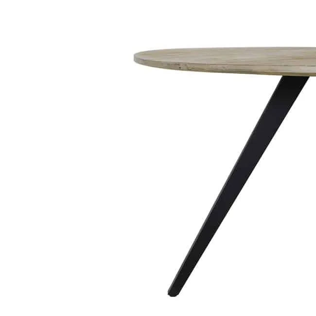 Esstisch MAGNIFERA Mango Holz - schwarz Ø120x78 cm