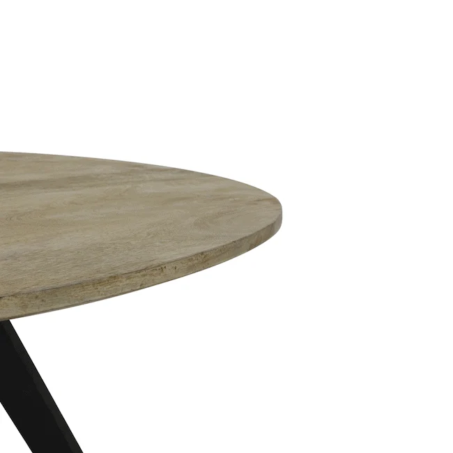 Esstisch MAGNIFERA Mango Holz - schwarz Ø140x78 cm