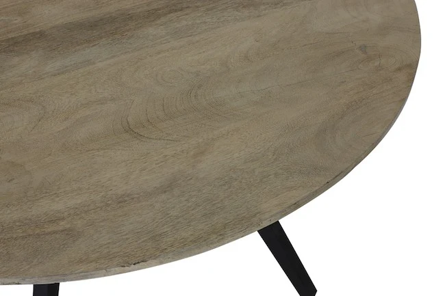 Esstisch MAGNIFERA Mango Holz - schwarz Ø140x78 cm