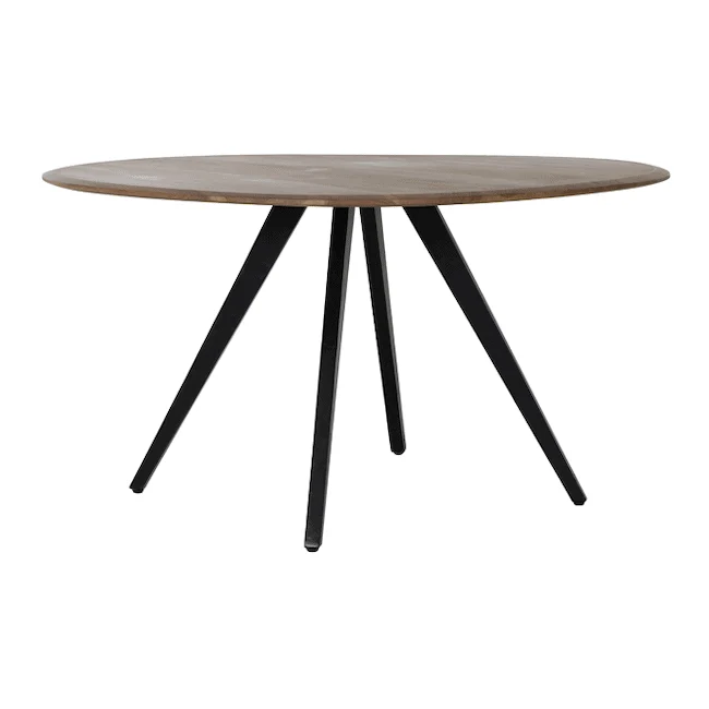 Esstisch MIMOSO Akazien Holz - schwarz Ø120x78 cm