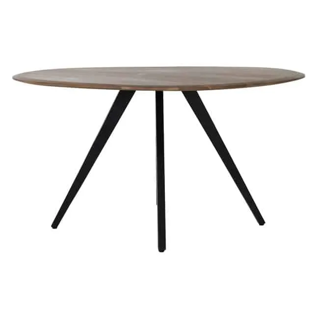 Esstisch MIMOSO Akazien Holz - schwarz Ø120x78 cm
