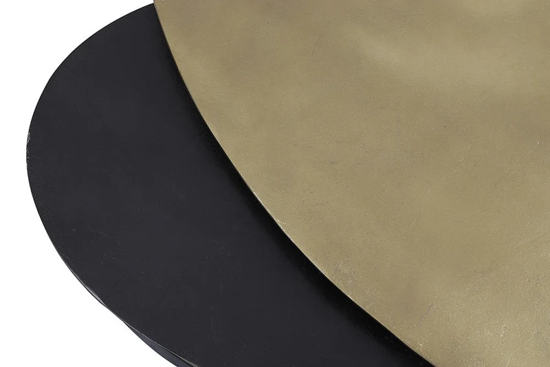 Couchtisch PAXSON - oval antik bronze+dun