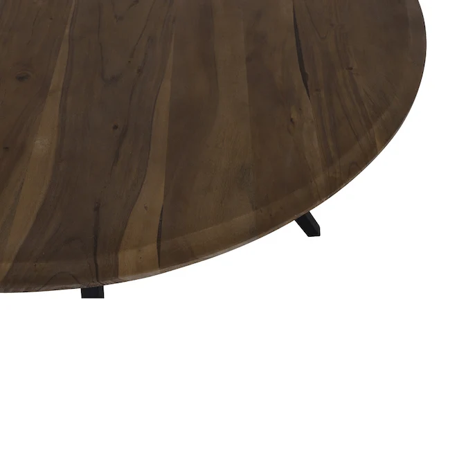 Esstisch MIMOSO Akazien Holz - schwarz Ø140x78 cm
