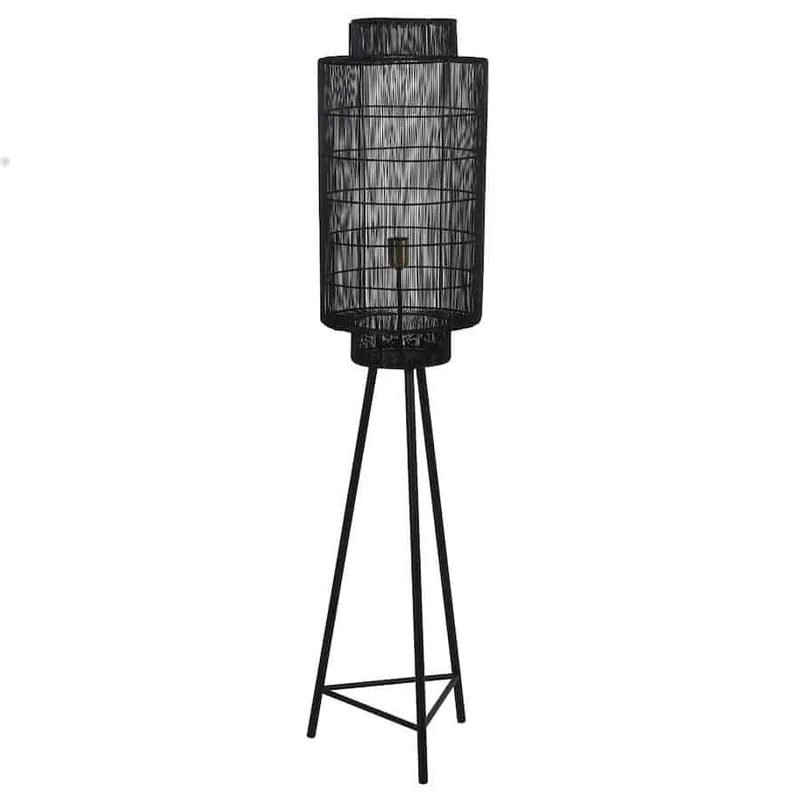 Stehlampe GRUARO matt schwarz-antik bronze Ø32x150 cm