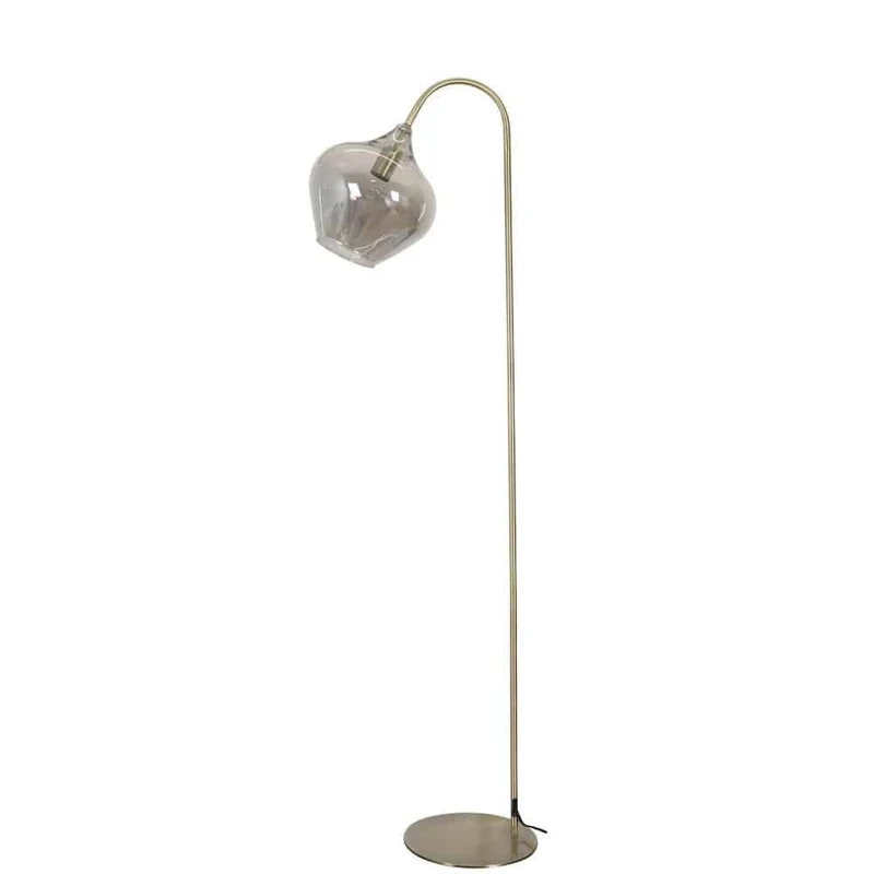 Stehleuchte RAKEL antik bronze+smoke 28x45x160 cm