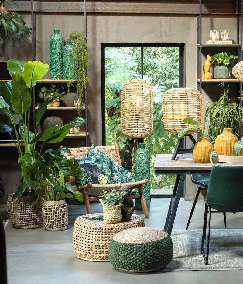 Stehlampe TABANA Rattan naturell 140 cm