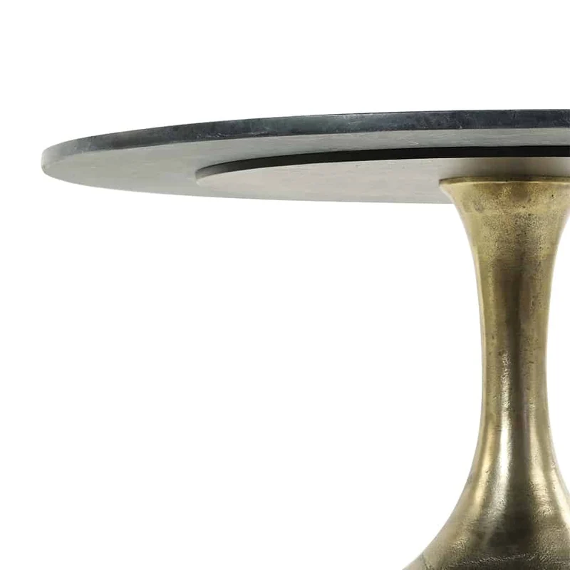 Couchtisch RICKERD grün Marmor + antik bronze Ø76x36 cm