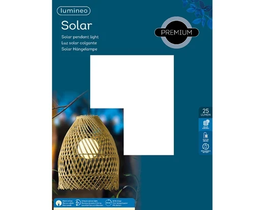 Solar Hängelampe Wicker warmweiß