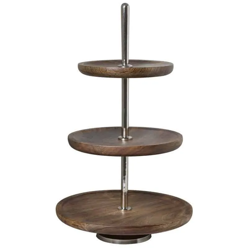 Etagere TERAMO Holz Ø30x51,5 cm