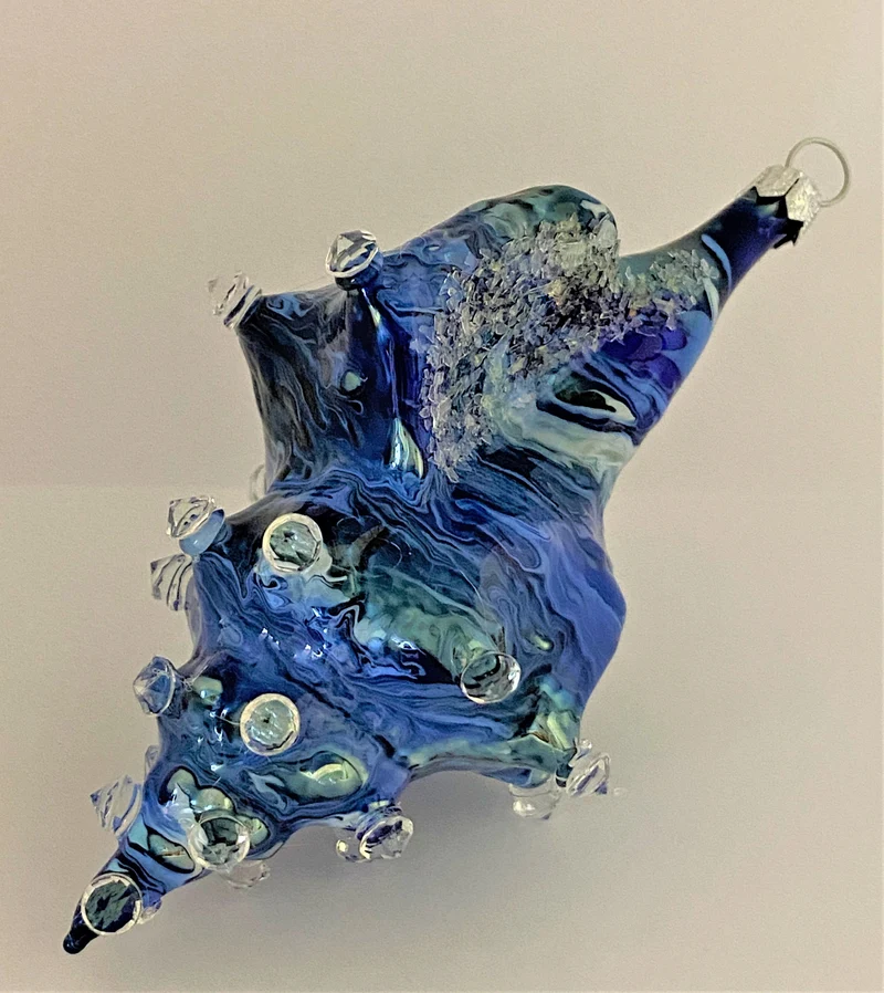 Muschel blau meliert