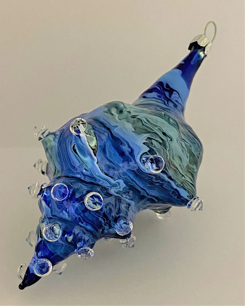 Muschel blau meliert