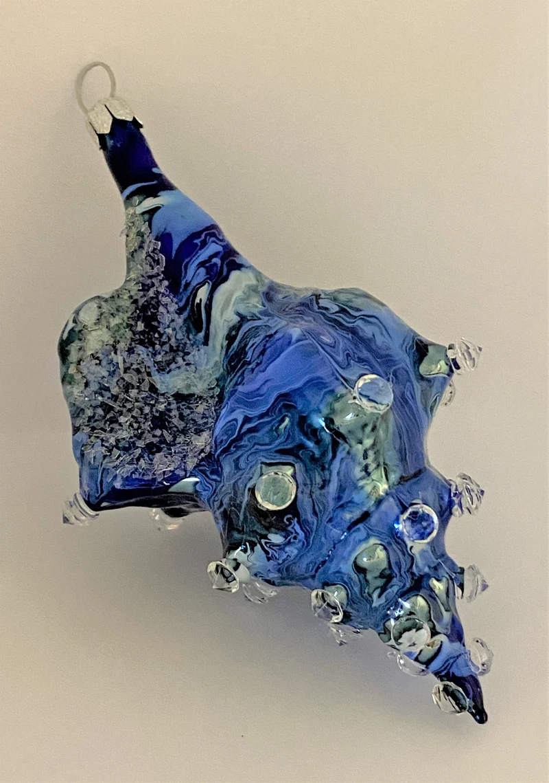 Muschel blau meliert