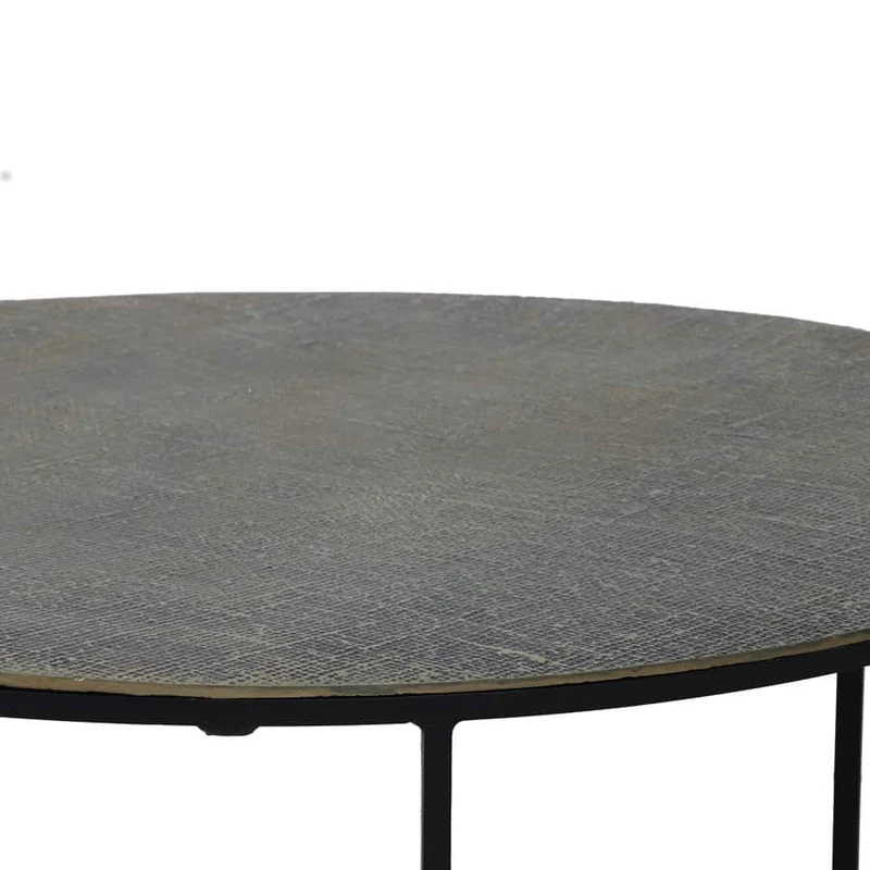 Couchtisch RENGO Textur antik Bronze 2er-Set