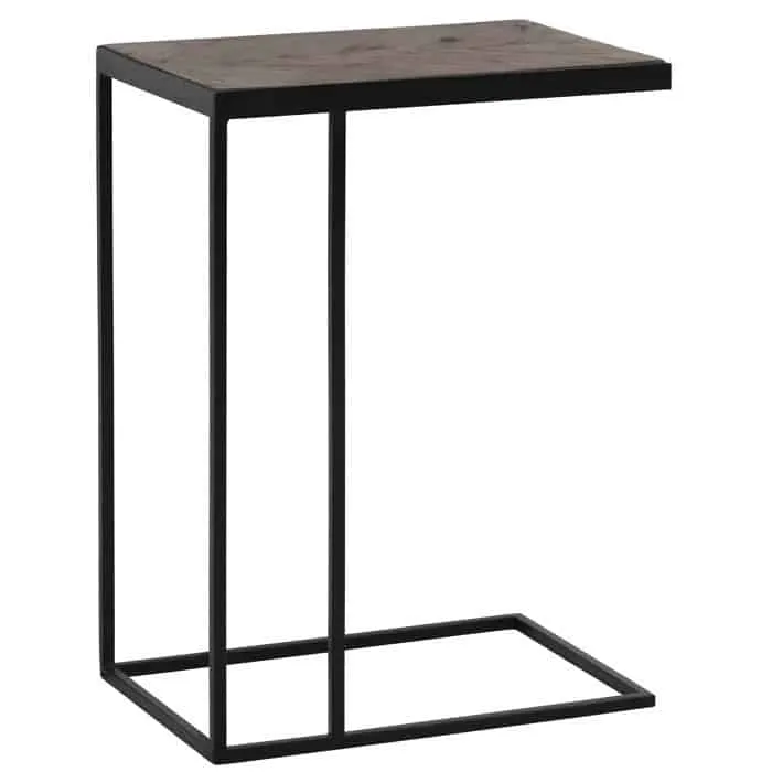 Beistelltisch CHISA holz braun-schwarz 45x30x62 cm