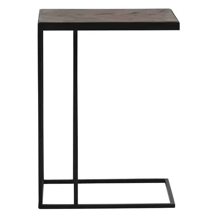 Beistelltisch CHISA holz braun-schwarz 45x30x62 cm