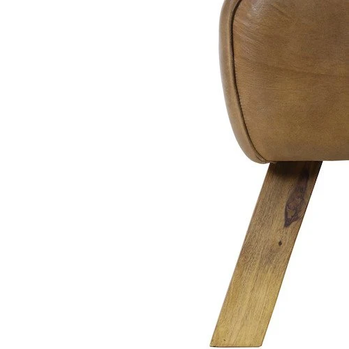 Sitzbank RAMY Leder Braun 87x30x46 cm