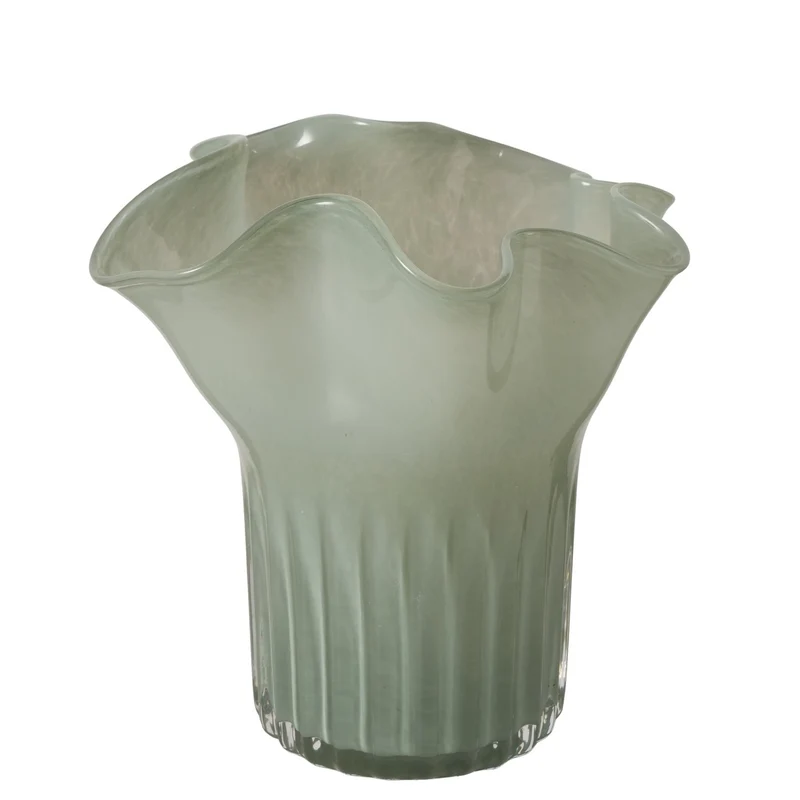 Vase Sagia Glas grün gefärbt