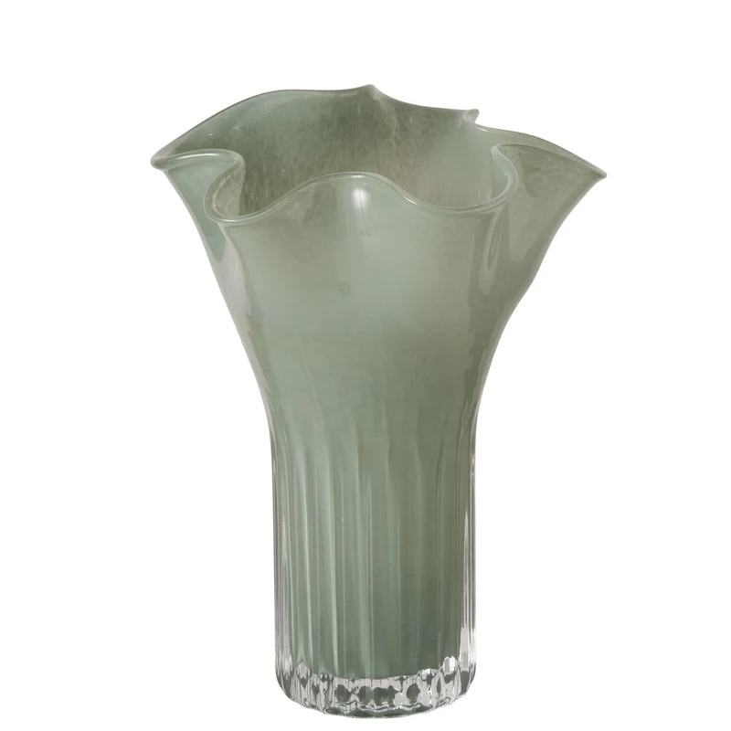 Vase Sagia Glas hellgrün gefärbt