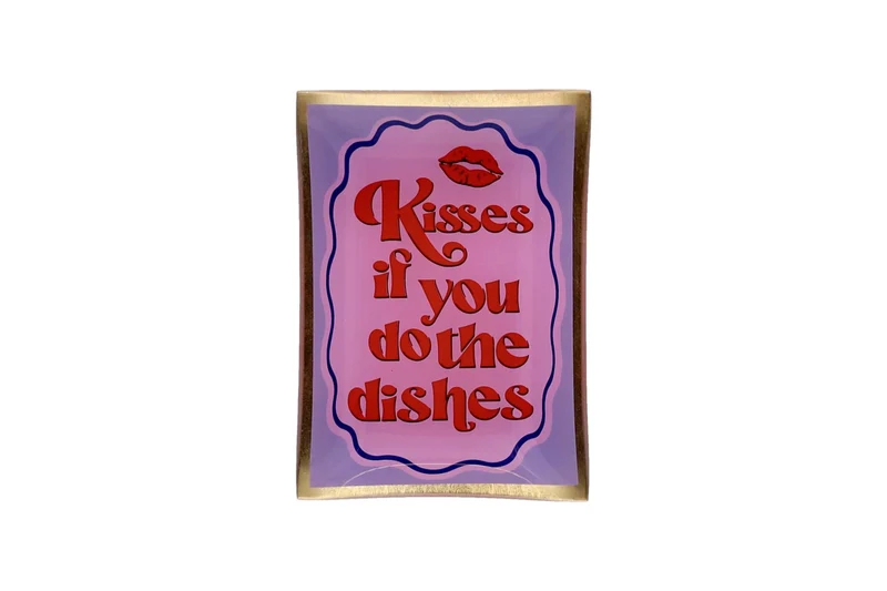 GiftCompany Glasteller Kisses if you do the dishes