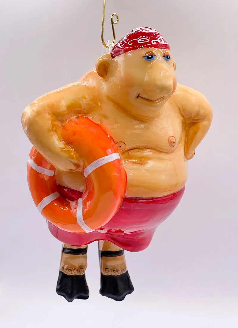 Rettungsschwimmer, Karikatur MOSTOWSKI KOMOZJA