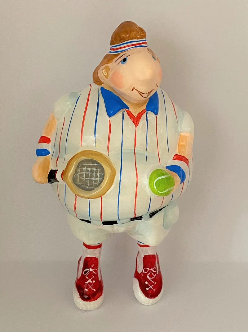 Tennisspieler, Karikatur MOSTOWSKI KOMOZJA