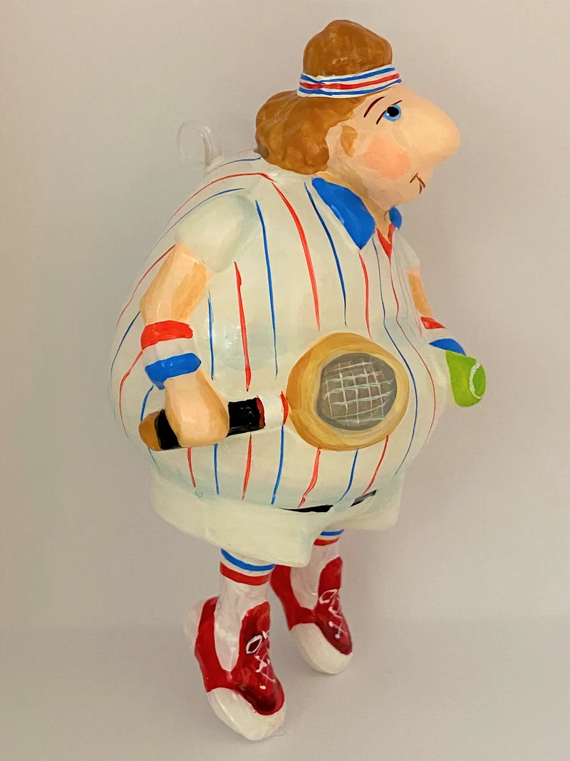 Tennisspieler, Karikatur MOSTOWSKI KOMOZJA