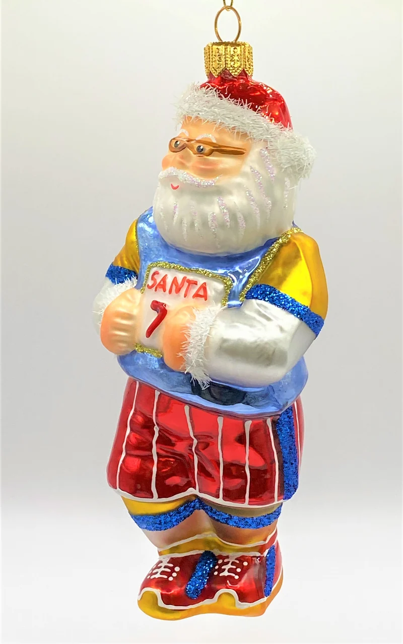 Santa läuft den Marathon