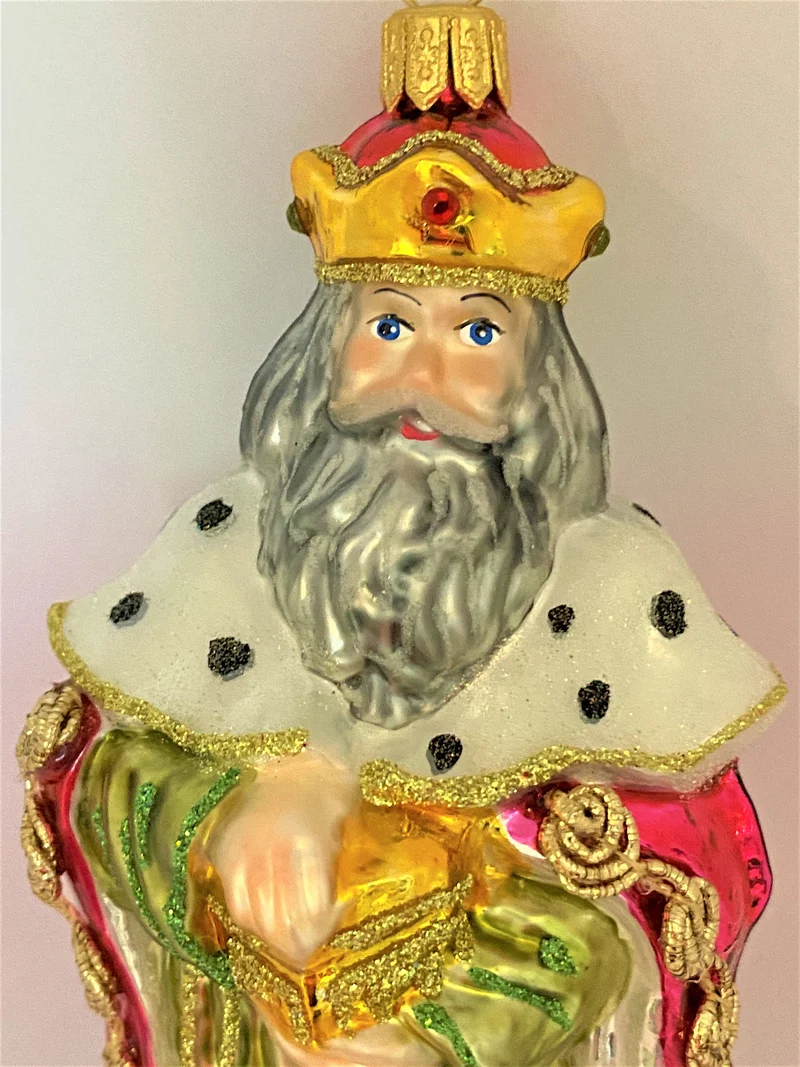 Heiliger König Caspar bringt dem Jesuskind die Myrrhe als Geschenk